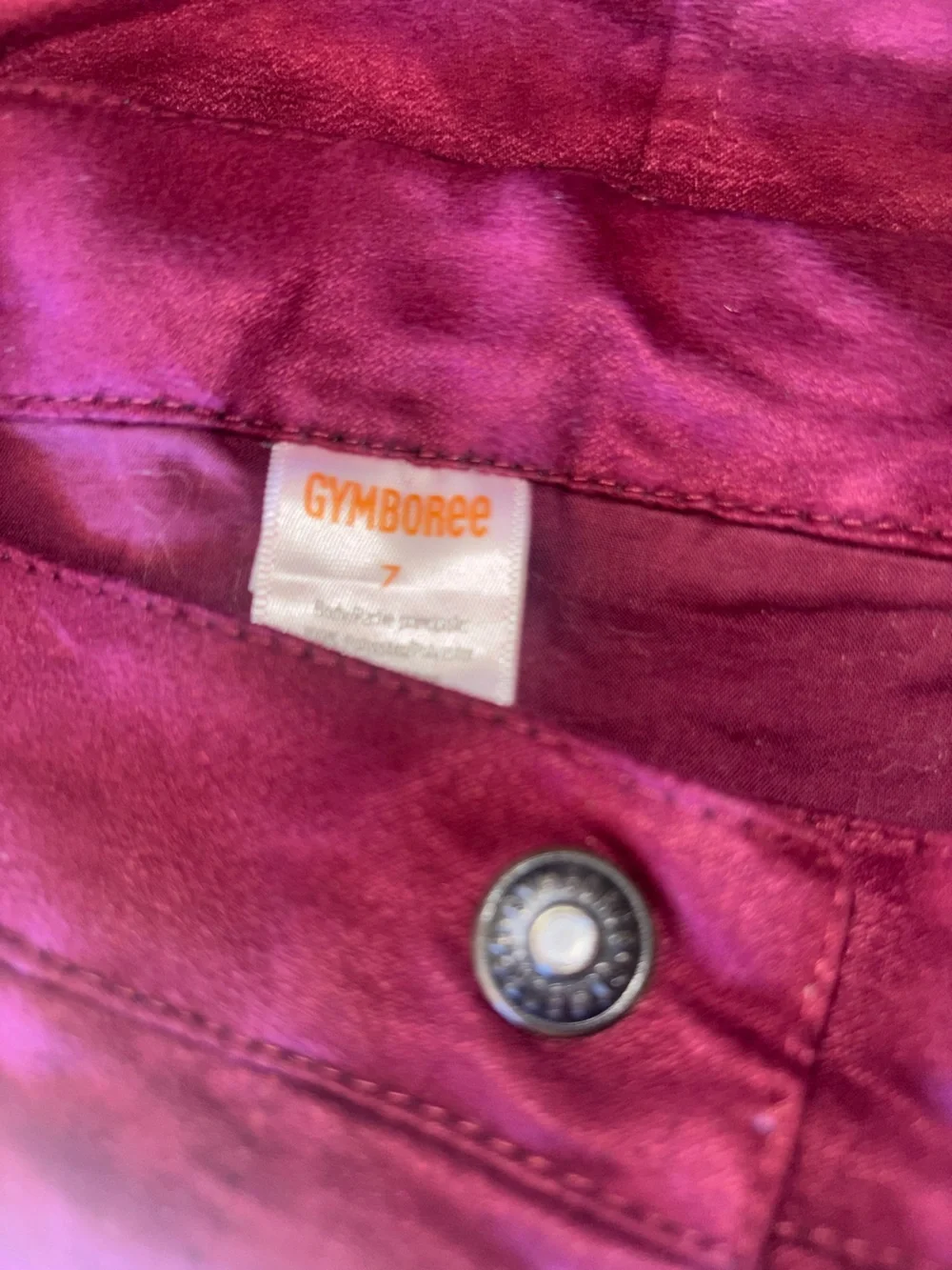 Gymboree burgundy embroidered skirt size 7 girls